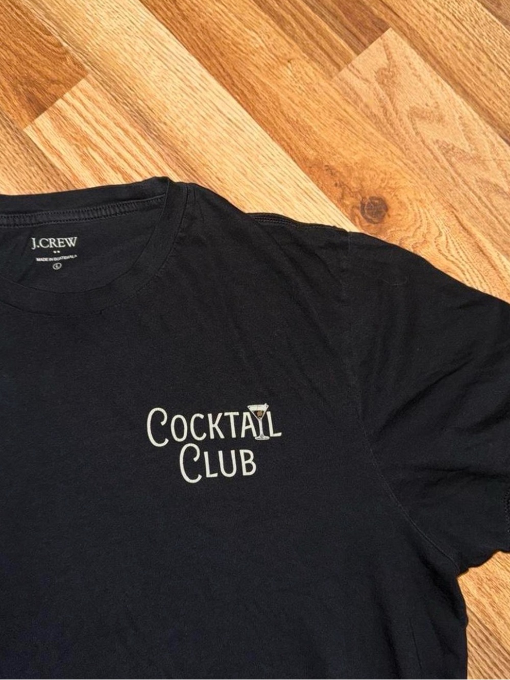 J. Crew Black 'Cocktail Club' Graphic Short Sleeve Tee - Picture 5 of 5
